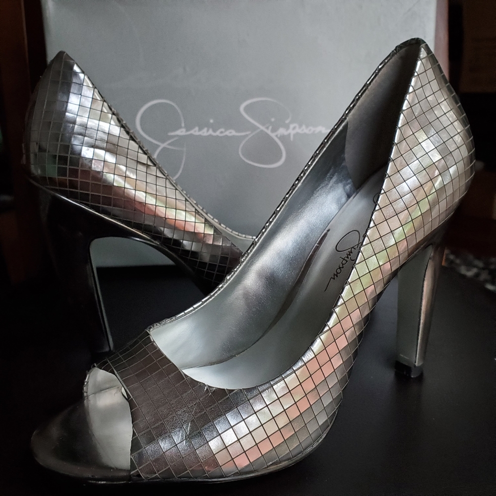 Jessica Simpson Silver Heels